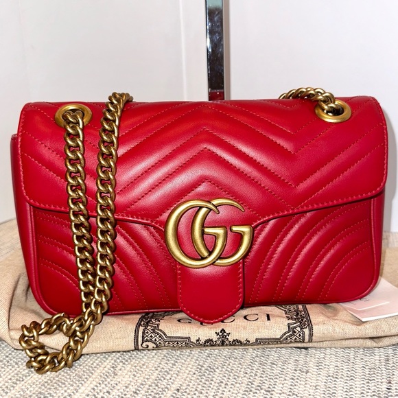 Authentic GUCCI GG Marmont Shoulder Bag - Small - Picture 7 of 11